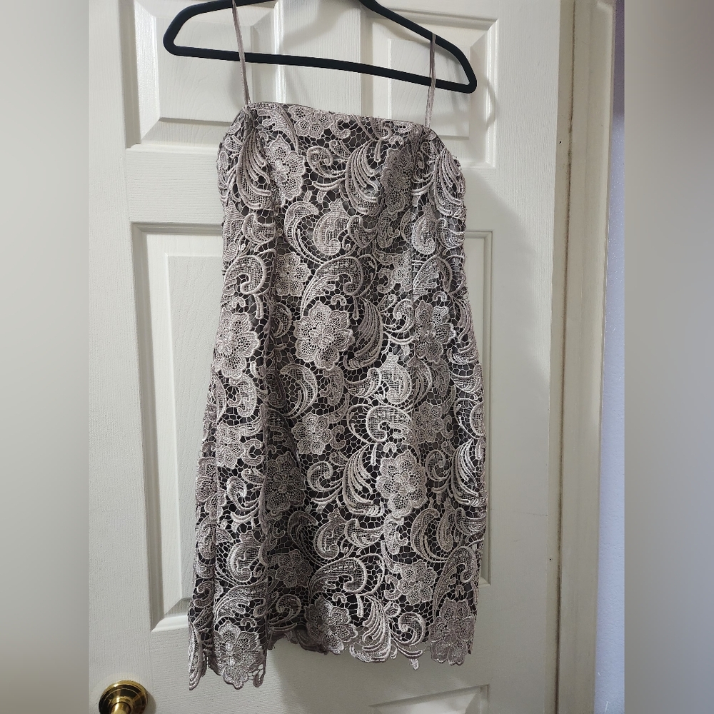Adrianna Papell Purple Gray Tube Dress